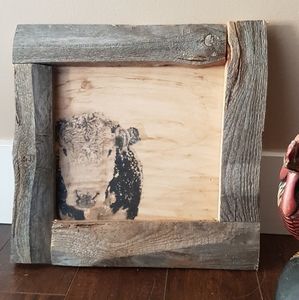 Home decor wood sign cow